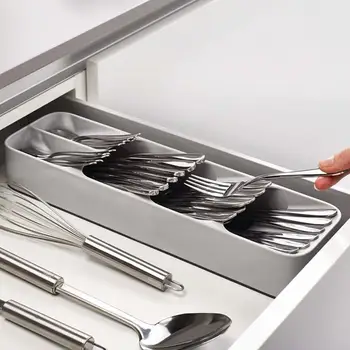 Çok fonksiyonlu bıçak ve çatal bölmesi saklama kutusu sofra kaşık kutusu bölme organizatör mutfak çekmecesi depolama tepsisi