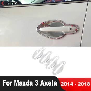 Yan Kapı Kolu kase kapağı Trim İçin Mazda 3 Axela 2014 2015 2016 2017 2018 Krom Araba Kalıp Yerleşimi Dış Aksesuarlar