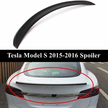 Arka Bagaj Kanat Spoiler Tesla Model S Sedan 60 70 75 85 90 D P85D P90D P100D 2012-2017 Parlak Karbon Fiber Bagaj Spoiler