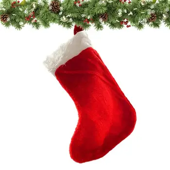 Yeni Yıl Noel Çorap Kırmızı Noel Peluş Çorap Noel Ağacı Dekorasyon Ev İçin noel hediyesi