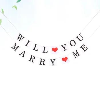 Düğün Teklif Afiş Kiraz Kuşu Benimle Evlenir Misin Garland Evlilik Teklifi Düğün Parti Dekor