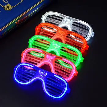 Led gözlük Neon parti yanıp sönen gözlük aydınlık ışık gözlük Bar parti konser sahne floresan Glow fotoğraf sahne malzemeleri
