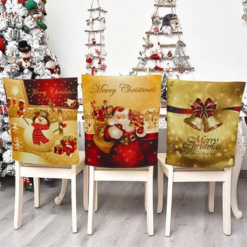 Noel sandalyesi Kapak Noel Baba Elk Mutfak masa süsü Yeni Yıl 2024 için Merry Christmas Süslemeleri 2023 Navidad Noel Hediyesi