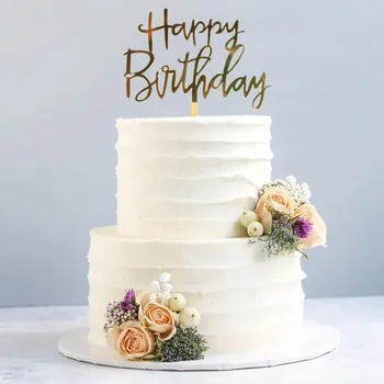 Doğum günü Pastası Topper Akrilik Mektup Kek Toppers Parti Malzemeleri Mutlu Doğum Günü Siyah Kek Süslemeleri Çocuk 33 Tasarımlar