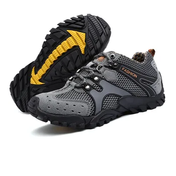 Yeni erkek Açık Rahat balıkçılık ayakkabı Yaz koşu ayakkabıları Kaymaz Dağcılık ayakkabıları Rahat Nefes yürüyüş botları