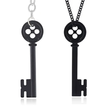 Cadılar Bayramı Metal anahtar iskelet sahne Neil Gaiman siyah hazine sandığı anahtar kolye