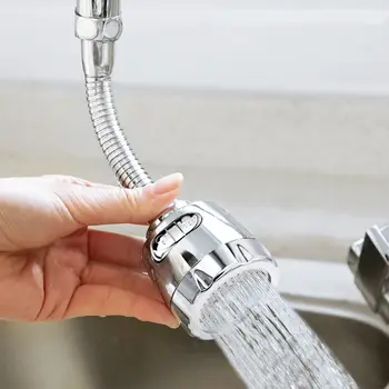 Yüksek basınçlı musluk genişletici 3 modları ayarı Sıçrama geçirmez güçlendirici duş 360° direksiyon kafa Mutfak aksesuarları