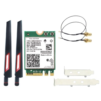 Wi-Fi 6E AX210 Kablosuz Kart 2400 Mbps Bluetooth 5.2 Masaüstü Kiti 802.11 Ax 2.4 G/5 GHz/6 GHz AX210NGW,Anten İle