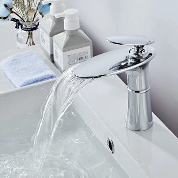 Havza Musluk Siyah / Gümüş Pirinç Banyo Tek Kolu lavabo Musluk Güverte Üstü Soğuk Sıcak Su Mikser Lavabo Muslukları Torneira